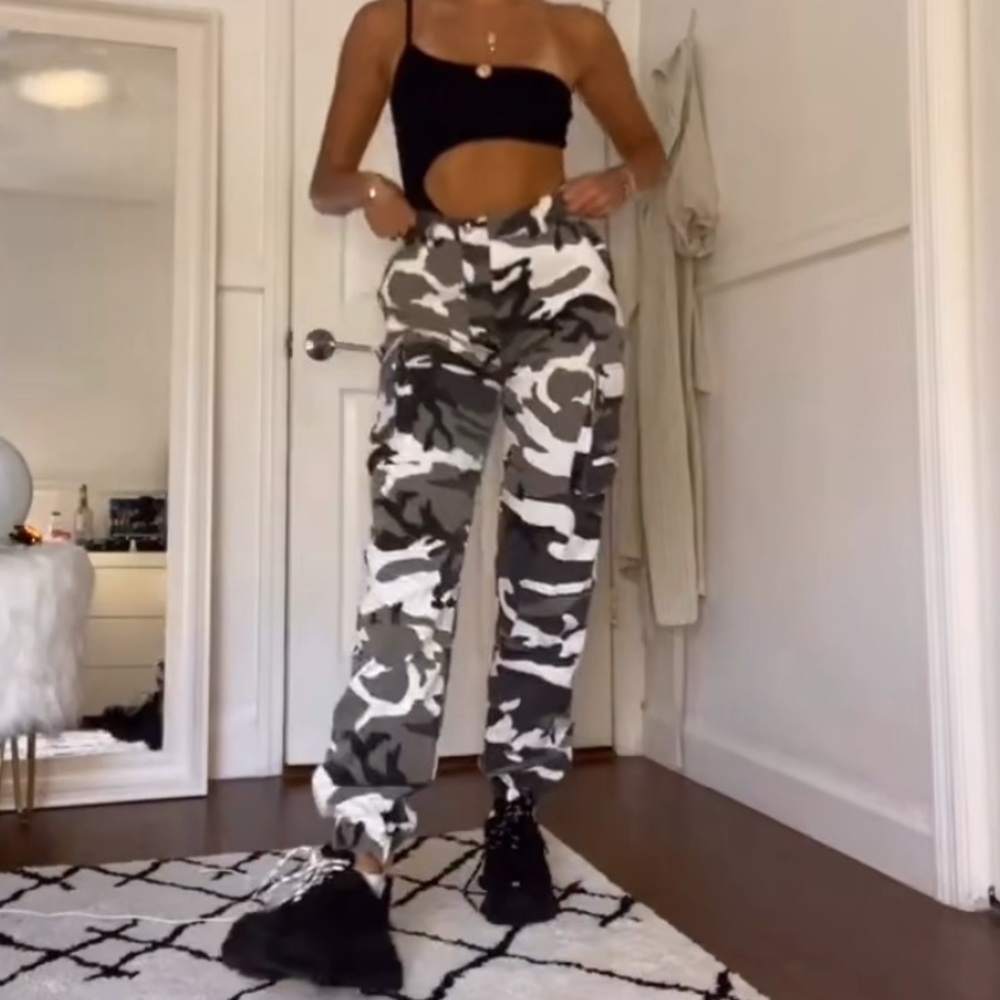 camo cargo pants